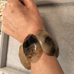 Beautiful Godart stretch runway lucite bracelet - statement!